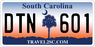 SC license plate DTN601