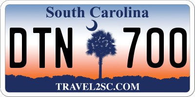 SC license plate DTN700