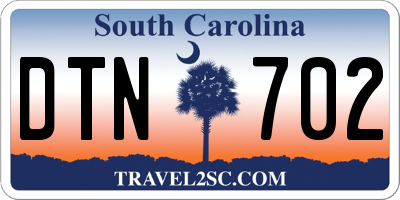 SC license plate DTN702