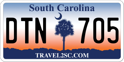 SC license plate DTN705