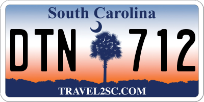 SC license plate DTN712