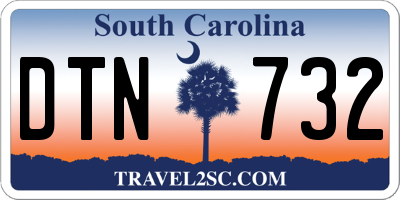 SC license plate DTN732
