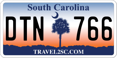 SC license plate DTN766