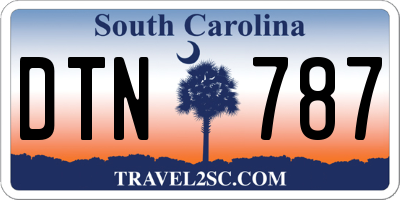 SC license plate DTN787