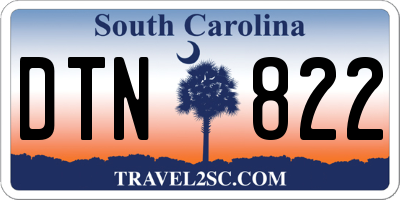 SC license plate DTN822