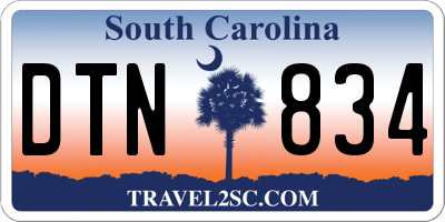 SC license plate DTN834