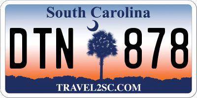 SC license plate DTN878