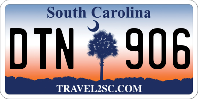SC license plate DTN906