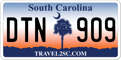 SC license plate DTN909