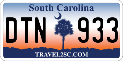SC license plate DTN933