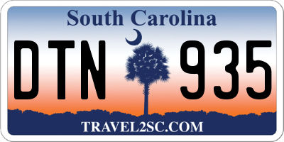 SC license plate DTN935