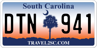 SC license plate DTN941