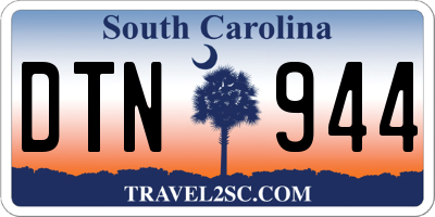 SC license plate DTN944
