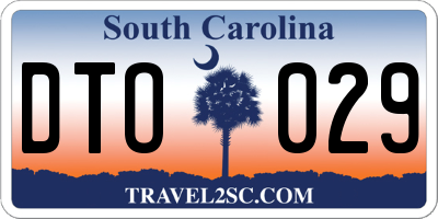 SC license plate DTO029