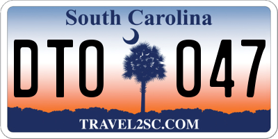 SC license plate DTO047