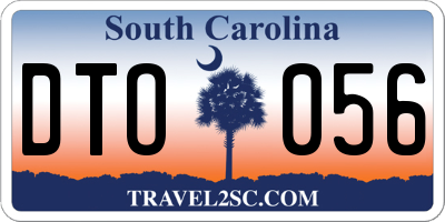 SC license plate DTO056