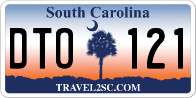 SC license plate DTO121