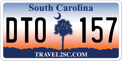 SC license plate DTO157