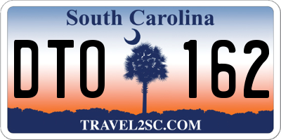 SC license plate DTO162