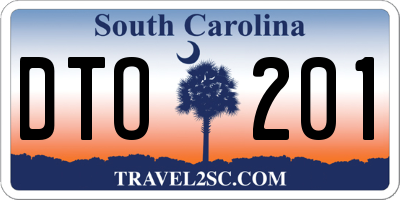 SC license plate DTO201