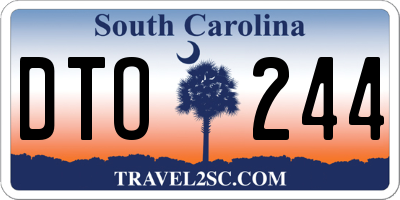 SC license plate DTO244