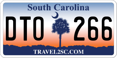 SC license plate DTO266