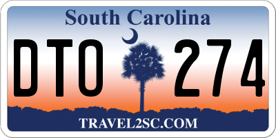 SC license plate DTO274