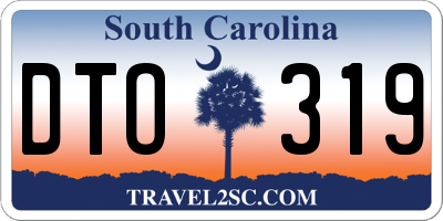 SC license plate DTO319