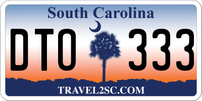 SC license plate DTO333