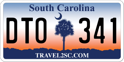 SC license plate DTO341