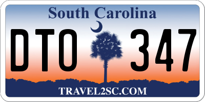 SC license plate DTO347