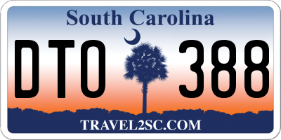 SC license plate DTO388