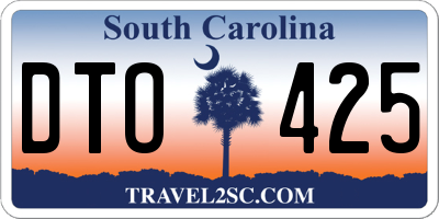 SC license plate DTO425