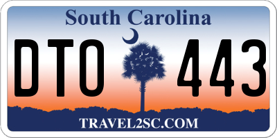 SC license plate DTO443
