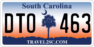SC license plate DTO463