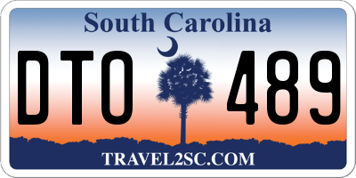 SC license plate DTO489