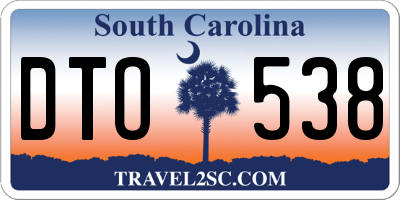 SC license plate DTO538