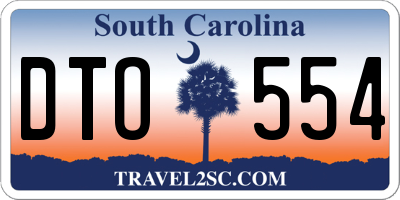SC license plate DTO554