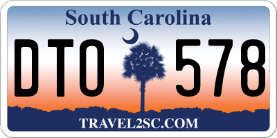 SC license plate DTO578