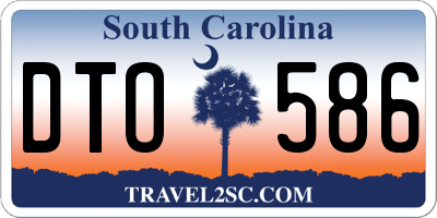 SC license plate DTO586