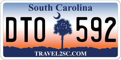 SC license plate DTO592