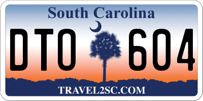 SC license plate DTO604