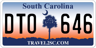 SC license plate DTO646