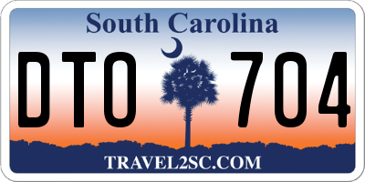 SC license plate DTO704