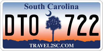 SC license plate DTO722