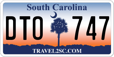 SC license plate DTO747
