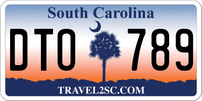 SC license plate DTO789