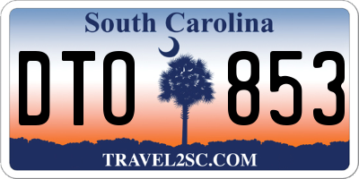 SC license plate DTO853