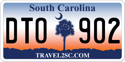SC license plate DTO902