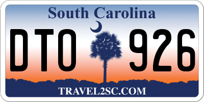SC license plate DTO926